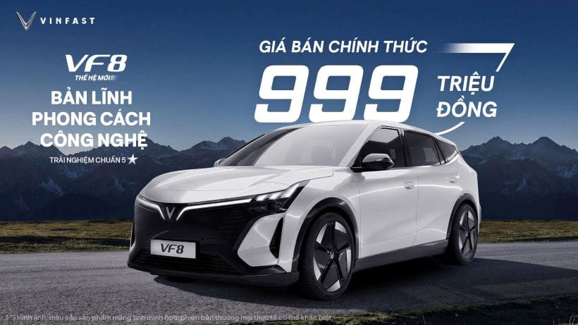Giá xe VF8 hoàn toàn mới giá xe chỉ 999 triệu